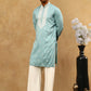 Men's Festive Cotton Blend Kurta Pyjama ( 65KP PJ11W 5360Blue )
