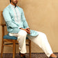 Men's Festive Cotton Blend Kurta Pyjama ( 65KP PJ11W 5360Blue )