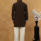 Men Japanese Fabric Embroidered Kurta Set ( 65KP PJ11W 5498Mehndi )