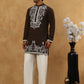 Men Japanese Fabric Embroidered Kurta Set ( 65KP PJ11W 5498Mehndi )