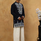 Men Japanese Fabric Embroidered Kurta Set ( 65KP PJ11W 5498Navy )