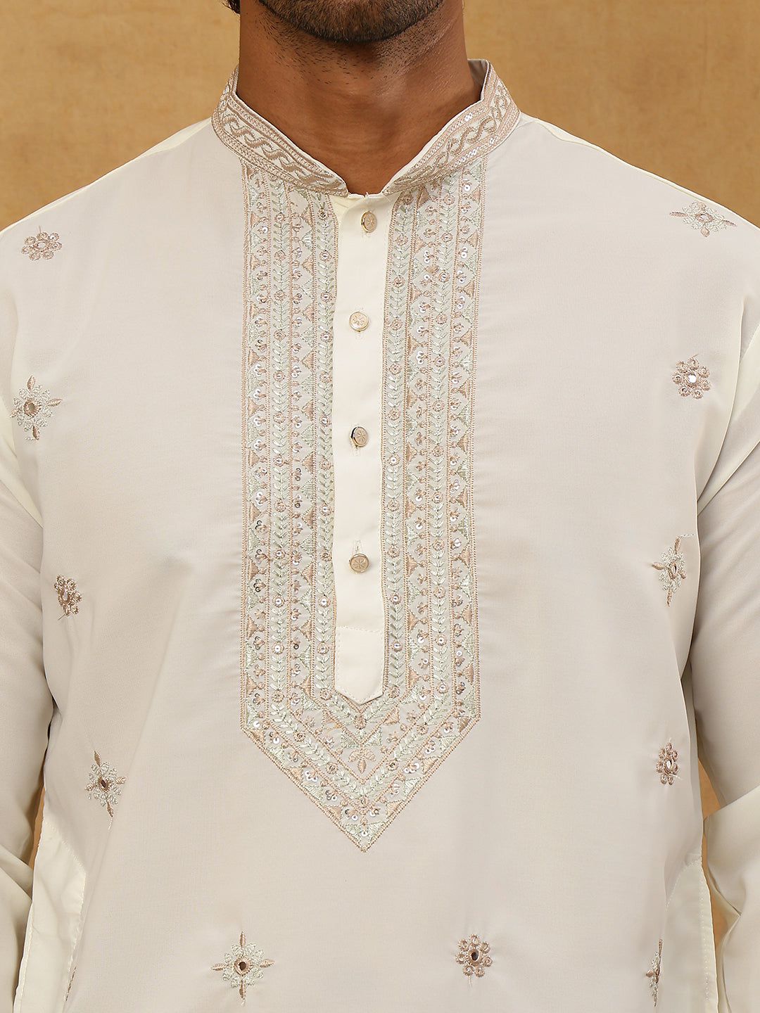 Luxury Japanese Imported Kurta Set for Men ( 65KP PJ11W 5503White )