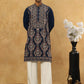 Embroidered Silk Blend Kurta Set ( 65KP PJ11W 5506Peacock )