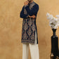 Embroidered Silk Blend Kurta Set ( 65KP PJ11W 5506Peacock )