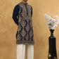Embroidered Silk Blend Kurta Set ( 65KP PJ11W 5506Peacock )