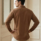 Men’s Solid Pure Cotton Short Kurta ( 65SK 5398Brown ) [FF] [P-16]
