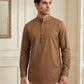Men’s Solid Pure Cotton Short Kurta ( 65SK 5398Brown ) [FF] [P-16]