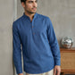 Men’s Solid Pure Cotton Short Kurta ( 65SK 5398Navy ) [FF] [P-16]