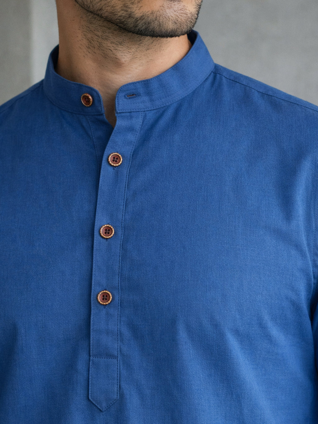 Men’s Solid Pure Cotton Short Kurta ( 65SK 5398Navy ) [FF] [P-16]
