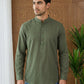 Men’s Solid Pure Cotton Short Kurta ( 65SK 5398Olive ) [FF] [P-16]