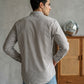 Men’s Beige Striped Short Kurta ( ANMSK 5456Beige )