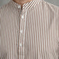 Men’s Beige Striped Short Kurta ( ANMSK 5456Beige )