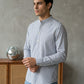 Men’s Blue Striped Short Kurta ( ANMSK 5456Blue )