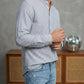 Men’s Blue Striped Short Kurta ( 65SK 5456Blue ) [FF] [O-6]