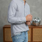 Men’s Blue Striped Short Kurta ( ANMSK 5456Blue )