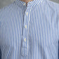 Men’s Blue Striped Short Kurta ( 65SK 5456Blue ) [FF] [O-6]