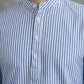 Men’s Blue Striped Short Kurta ( ANMSK 5456Blue )