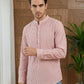 Men’s Coral Striped Short Kurta ( 65SK 5456Coral ) [FF] [O-6]