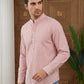 Men’s Coral Striped Short Kurta ( 65SK 5456Coral ) [FF] [O-6]