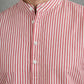 Men’s Coral Striped Short Kurta ( ANMSK 5456Coral )