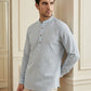 Men’s Sky Blue Striped Short Kurta ( 65SK 5471Sky ) [FF] [K-14]