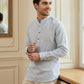 Men’s Sky Blue Striped Short Kurta ( 65SK 5471Sky ) [FF] [K-14]