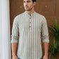 Men’s Yellow Striped Short Kurta ( 65SK 5471Yellow ) [FF] [K-14]