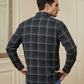 Men Classic Check Design Short Kurta ( 65SK 5486Grey ) [FF] [K-14]