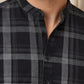 Men Classic Check Design Short Kurta ( 65SK 5486Grey ) [FF] [K-14]