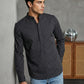 Men's Cotton Striped Short Kurta ( 65SK 5488Black ) [FF] [A-14]