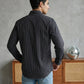 Men's Cotton Striped Short Kurta ( 65SK 5488Black ) [FF] [A-14]