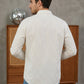 Men's Cotton Striped Short Kurta ( 65SK 5488White ) [FF] [A-14]