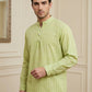 Men Striped Cotton Blend Short Kurta ( 65SK 5495Green ) [FF] [K-14]