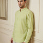 Men Striped Cotton Blend Short Kurta ( 65SK 5495Green ) [FF] [K-14]