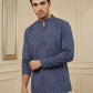 Stylish Printed Cotton Blend Kurta for Men ( 65SK 5522Navy ) [FF] [A-14]