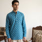 Cotton Blend Traditional Printed Short Kurta