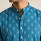 Cotton Blend Traditional Printed Short Kurta