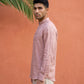 Linen Blend Solid Short Kurta ( 65SK 5613Coral )