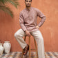 Linen Blend Solid Short Kurta ( 65SK 5613Coral )