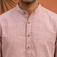 Linen Blend Solid Short Kurta ( 65SK 5613Coral )