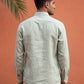Linen Blend Solid Short Kurta ( 65SK 5613Green )