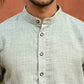 Linen Blend Solid Short Kurta ( 65SK 5613Green )