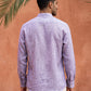 Linen Blend Solid Short Kurta ( 65SK 5613Purple )
