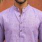 Linen Blend Solid Short Kurta ( 65SK 5613Purple )