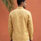 Linen Blend Solid Short Kurta ( 65SK 5613Yellow )