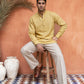 Linen Blend Solid Short Kurta ( 65SK 5613Yellow )