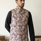 Men Paisley Embroidered Cotton Blend Nehru Jacket ( 65WC 4164Black )