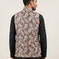 Men Paisley Embroidered Cotton Blend Nehru Jacket ( 65WC 4164Black )
