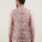 Men Paisley Embroidered Cotton Blend Nehru Jacket ( JOWC 4164Peach )