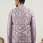 Men Floral Embroidered Cotton Blend Nehru Jacket ( 65WC 4165Purple )